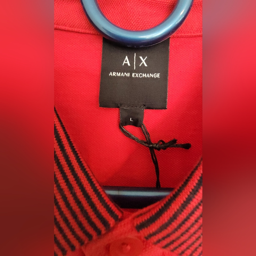 Brand New Armani Exchange Bold Red Polo - Picture 7 of 7
